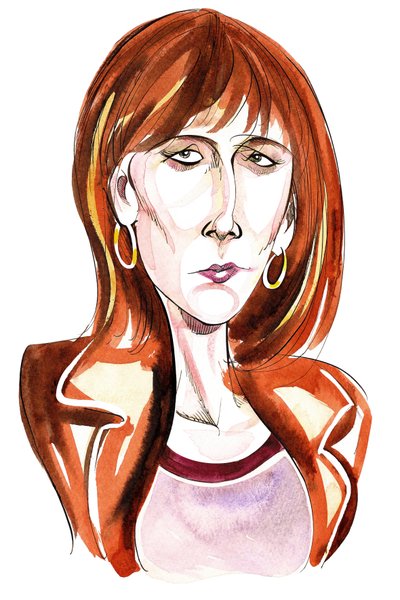 Catherine Tate come assistente di Doctor Who, Donna Noble, nella serie BBC omonima da Neale Osborne